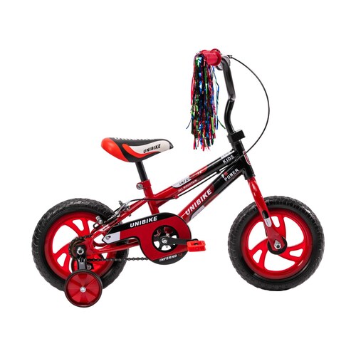 Bicicleta para Niños Rodada 12 Rojo con ruedas de entrenamiento  - Rojo