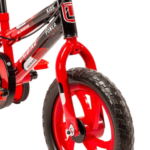 Bicicleta para Niños Rodada 12 Rojo con ruedas de entrenamiento  - Rojo