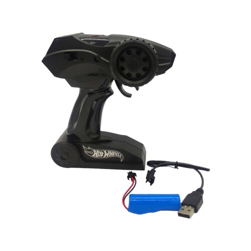 Coche a Control Remoto Hot Wheels 1pz,27cm,recargable,negro  - Negro