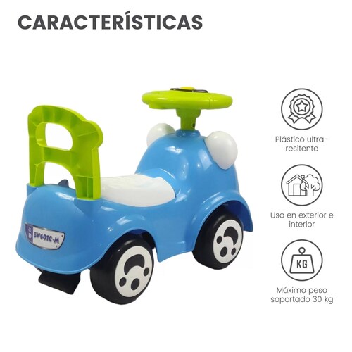 Montable Correpasillos con Sonido,Luz,Cajuela Chango Azul  - Azul