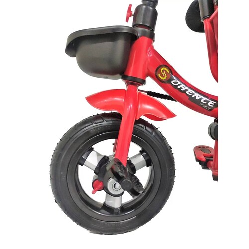 Triciclo para Niños Gemelar Doble Giratorio 360,Luz,Sonido  - Rojo.