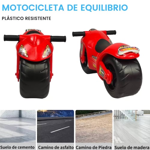 Montable para Niños Moto Correpasillos, largo 68 cm - Rojo