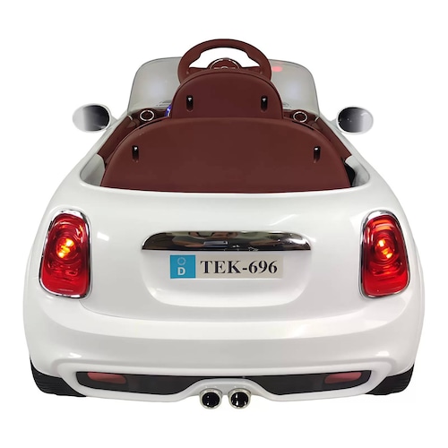 Carro eléctrico para niños con control remoto 12V cooper  - Blanco.