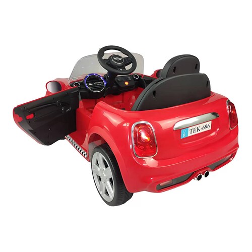 Carro eléctrico para niños con control remoto 12V cooper  - Rojo.