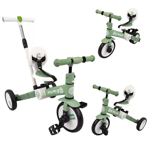 Triciclo para Niños 4 en 1 Bicicleta de Equilibrio y Balance  - Verde.