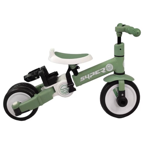 Triciclo para Niños 4 en 1 Bicicleta de Equilibrio y Balance  - Verde.
