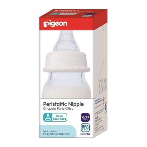 Mini Biberon Vidrio 50 Ml Para Jugo Pigeon 