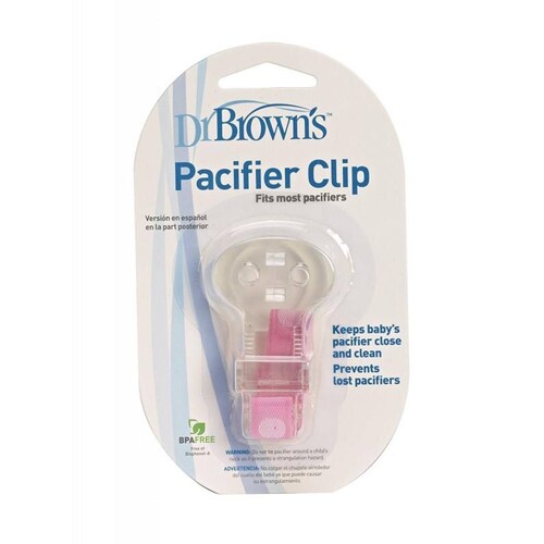 Clip para chupón Rosa Dr. Brown's 