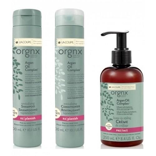 Lacoupe Orgnx Argan Oil Kit Shampoo Acondicionador Leave In