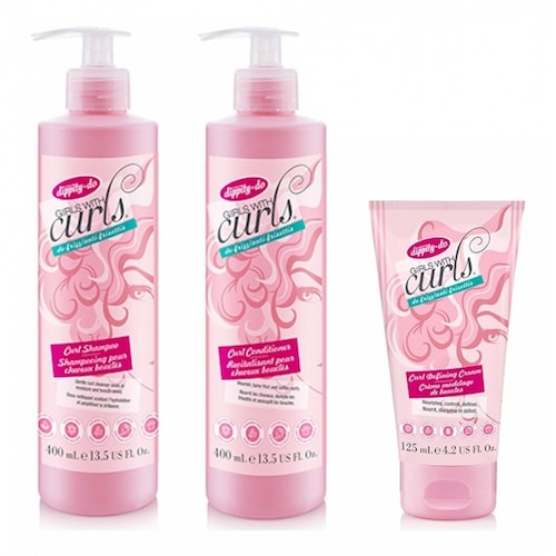 Girls With Curls Kit Shampoo Acondicionador Crema Para Peinar Rizos