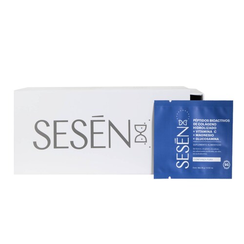 CAJA DE SACHETS COLÁGENO HIDROLIZADO + VITAMINA C + MAGNESIO (30 PIEZAS)