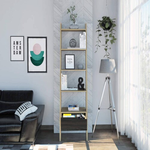 Librero Escalera Oslo Duna Carbon.