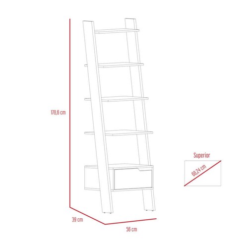 Librero Escalera Oslo Duna Carbon.