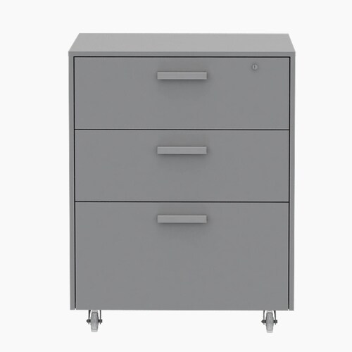 CAJONERA DE ALMACENAMIENTO CON RUEDAS MARCA EXCELSIOR COLOR GRIS.