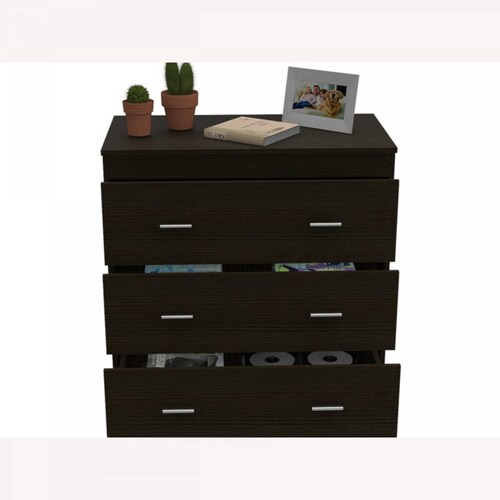 CAJONERA ARMABLE MODELO ECO 3 CAJONES COLOR CHOCOLATE