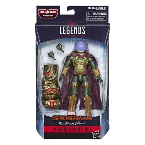 Marvel Legends Far from Home Spider-Man Wave Completa BAF Molten Man 