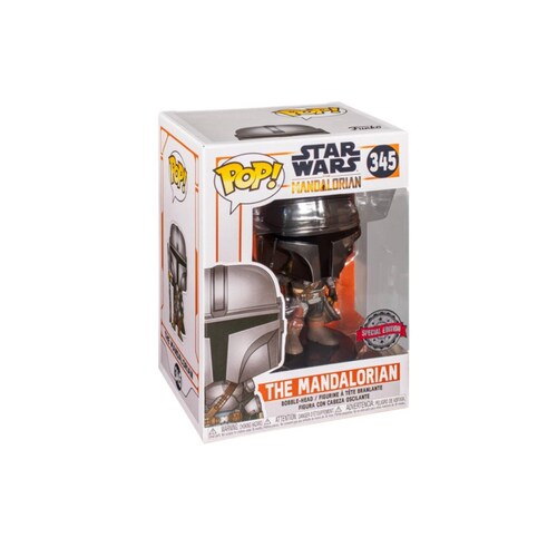 Mandalorian Chrome Funko Pop Star Wars Exclusivo Special Edition 