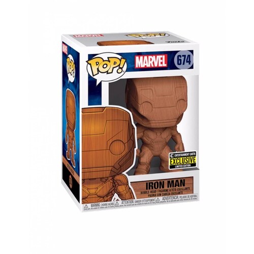 Iron Man Wood Deco Funko Pop Marvel Eclusivo EE 