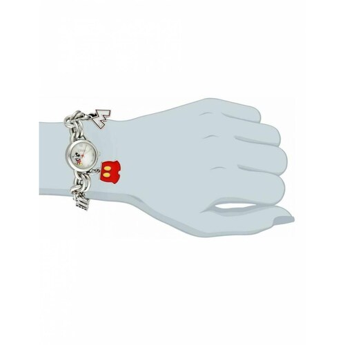 Mickey Mouse Charm Bracelet Reloj Accutime 