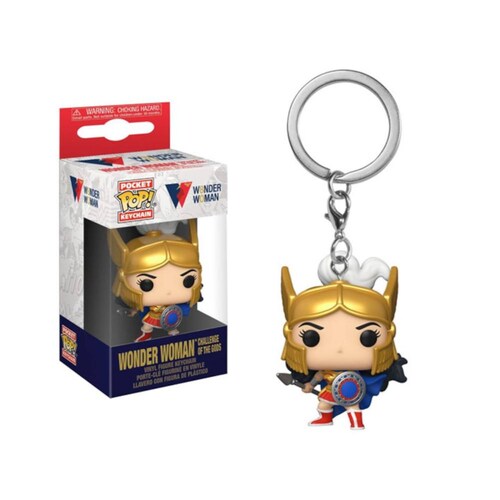 Mujer Maravilla Desafio De Los Dioses Funko Pop Llavero Wonder Woman 80 Aniversario 