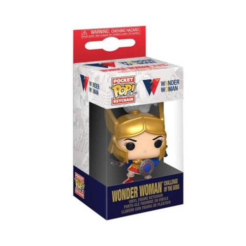 Mujer Maravilla Desafio De Los Dioses Funko Pop Llavero Wonder Woman 80 Aniversario 