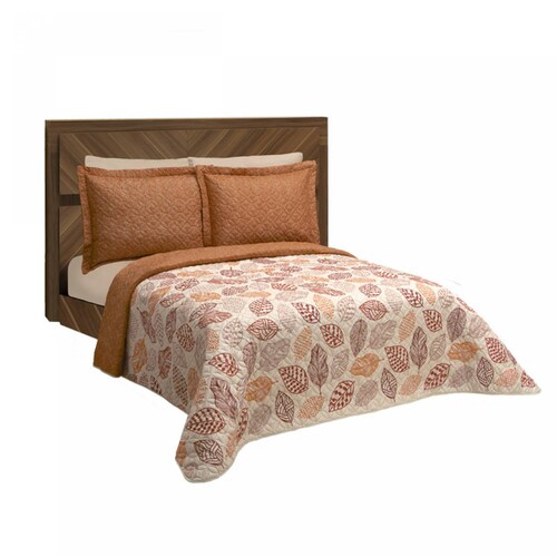 Edredón Ligero Dos Vistas King Size  Beige Cipres Pinsonic