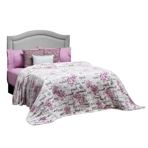 Cobertor King Size Blanco Floral Térmico Chic