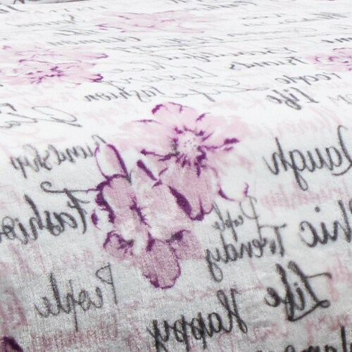 Cobertor King Size Blanco Floral Térmico Chic