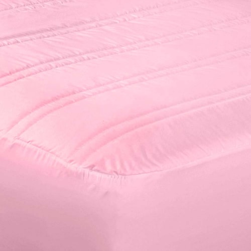 Protector Cubre Colchón Matrimonial Rosa Antiácaros Ultra