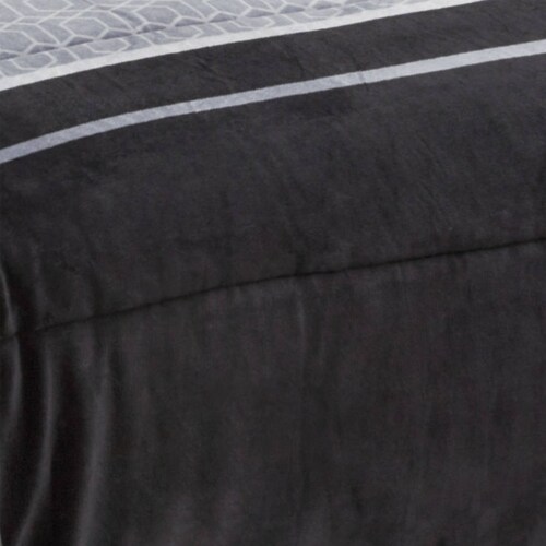 Cobertor con Borrega  Matrimonial Negro Térmico Sable.