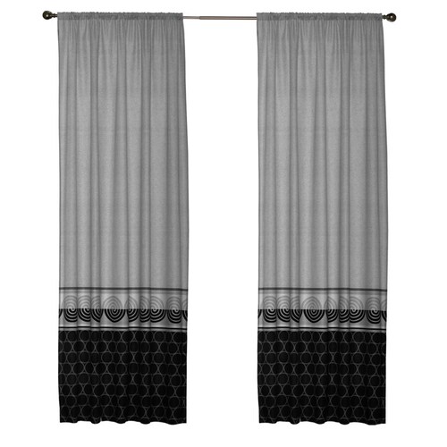 Cortinas Gris Circulos dos paneles de 1.30 x 2.20 Zen