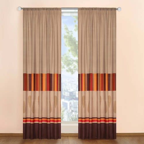Cortinas Beige dos paneles de 1.30 x 2.20 Bilbao