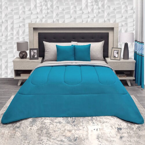 Edredón  Con Sábanas  King Size Azul Bellagio.