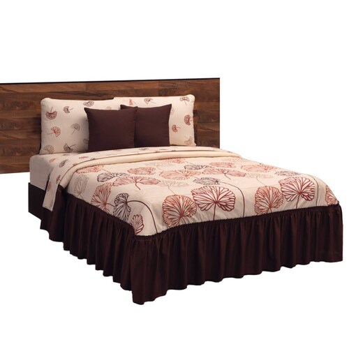 Colcha Con Cojines  Matrimonial Beige  Mali.