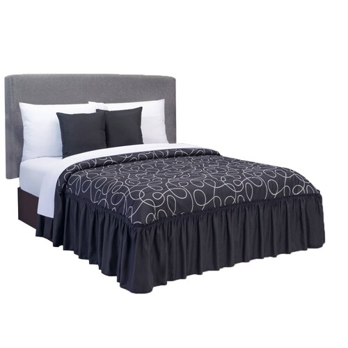 Colcha Con Cojines  King Size Negro Orvieto.