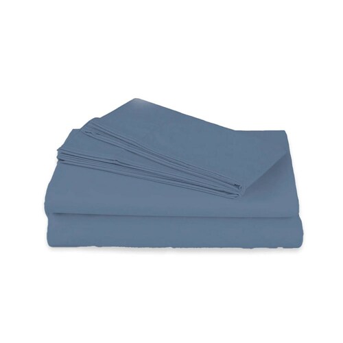 Sábanas Spring Air Individual Azul Acero y Almohada osos