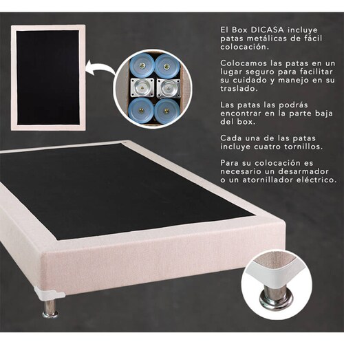Colchón Matrimonial Restonic Native + Box Black Dicasa + Sábanas + 1 Almohada de Osos