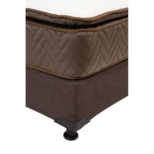 Colchón King Size Restonic Nautilus con Box Dicasa Chocolate, Sábanas y