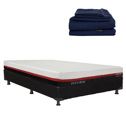 Colchon Individual Restonic Roll con Box y Sabanas Softy