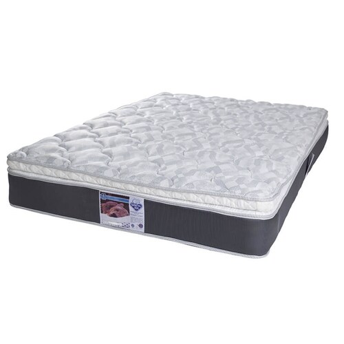 Colchón Matrimonial Spring Air Marte con Cabecera Dicasa Logan Quantum Gris