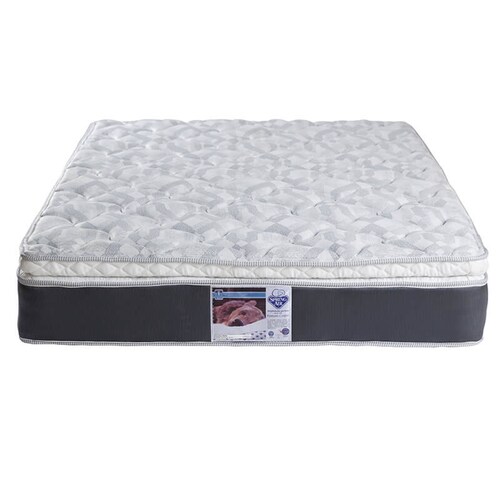 Colchón Matrimonial Spring Air Marte con Cabecera Dicasa Logan Quantum Gris
