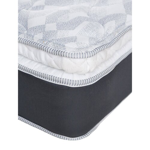 Colchón Matrimonial Spring Air Marte con Cabecera Dicasa Logan Quantum Gris