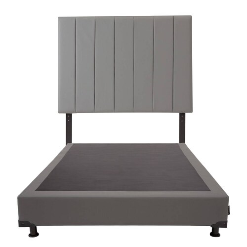 Cabecera queen size Dicasa Aries con Box color gris rata