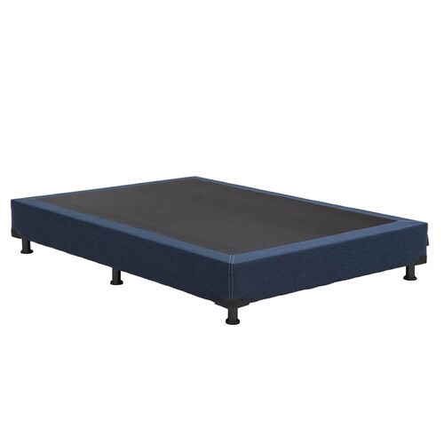 Colchon Matrimonial Spring Air Morgan Con Cabecera Catania y Box Azul