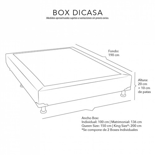 Box Matrimonial Dicasa Vita Bugati Beige