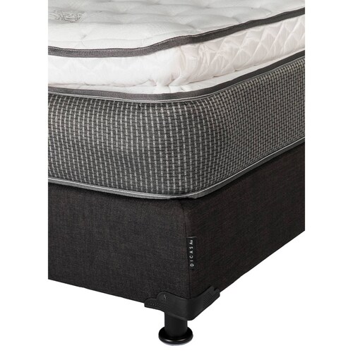 Colchon Queen Size Spring Air Phantom Con Box Negro y Almohadas 2 Pack