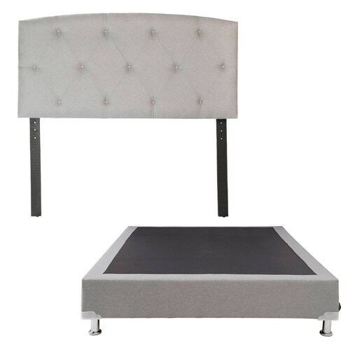 Cabecera y Box matrimonial Dicasa Sigma gris