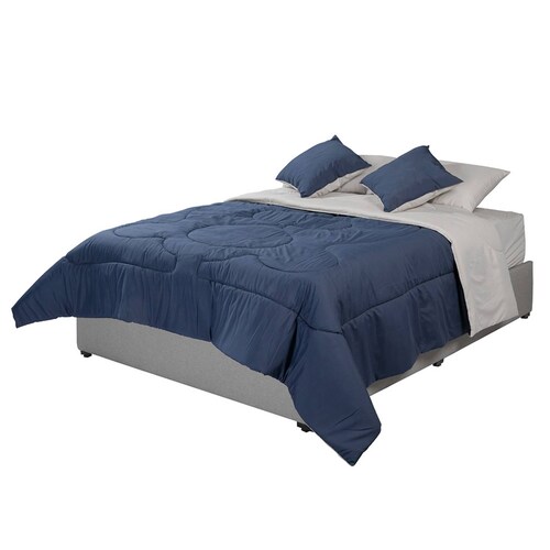 Set Edredon Couzy Dicasa king size doble vista con almohadas