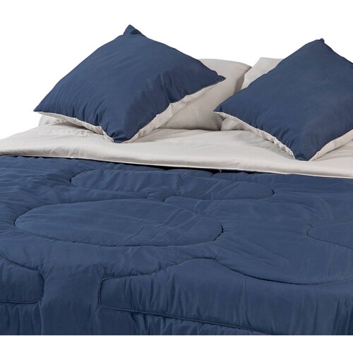 Set Edredon Couzy Dicasa king size doble vista con almohadas