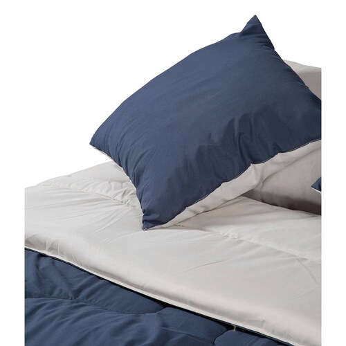 Set Edredon Couzy Dicasa king size doble vista con almohadas